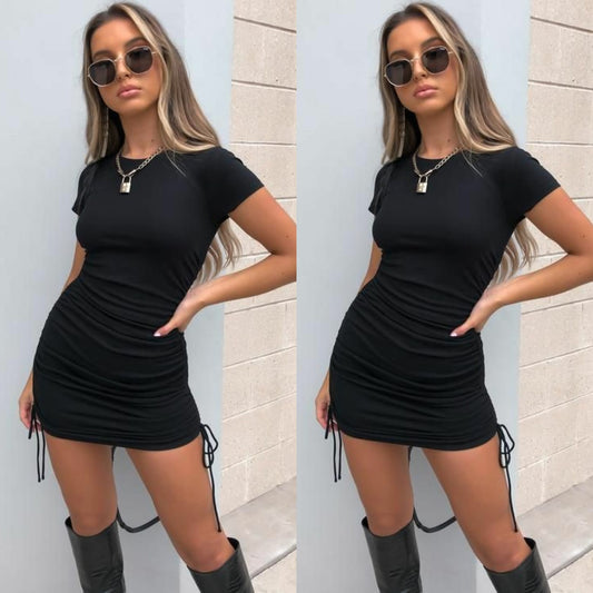 Vestido corto Tubular manga corta