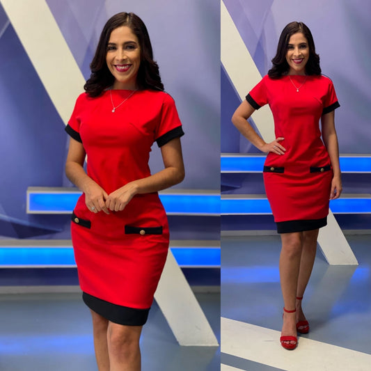 Vestido corto Tubular tipo polo