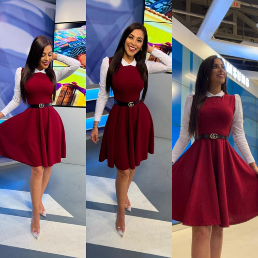 Vestido corto tipo A polo
